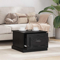 vidaXL Coffee Table Black Oak 50 x 50 x 35 cm Engineered Wood 4
