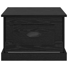 vidaXL Coffee Table Black Oak 50 x 50 x 35 cm Engineered Wood 6