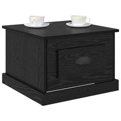 vidaXL Coffee Table Black Oak 50 x 50 x 35 cm Engineered Wood 3