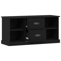 vidaXL TV Cabinet 99.5 x 35.5 x 48 cm Black Oak Engineered Wood 5