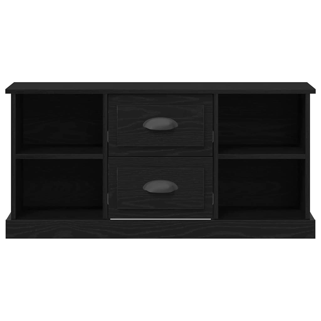 vidaXL TV Cabinet 99.5 x 35.5 x 48 cm Black Oak Engineered Wood 6