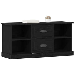 vidaXL TV Cabinet 99.5 x 35.5 x 48 cm Black Oak Engineered Wood 3