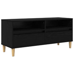 vidaXL TV Cabinet 100 x 34.5 x 44.5 cm Black Oak Engineered Wood 2