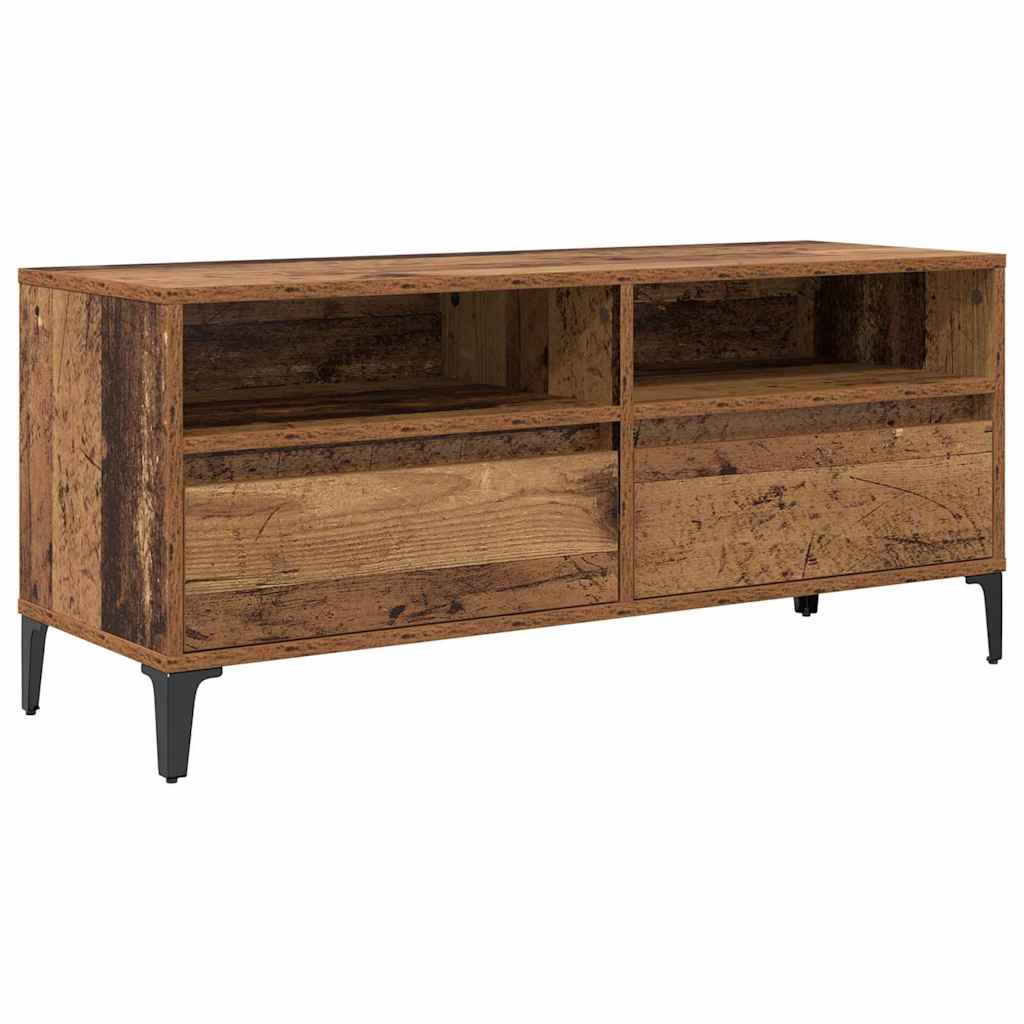 vidaXL TV Cabinet with Drawer Old Wood 100 x 34.5 x 44.5 cm 2
