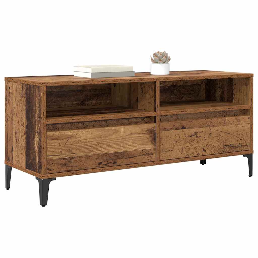 vidaXL TV Cabinet with Drawer Old Wood 100 x 34.5 x 44.5 cm 3
