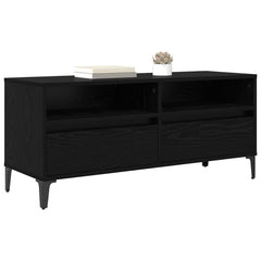 vidaXL TV Cabinet with Drawer Black Oak 100 x 34.5 x 44.5 cm 3