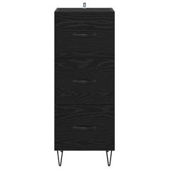 vidaXL Sideboard Black oak 34 x 34.5 x 90 cm Engineered Wood 6