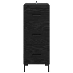 vidaXL Sideboard Black Oak 34.5 x 34 x 90 cm Engineered Wood 6