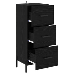 vidaXL Sideboard Black oak 34 x 34.5 x 90 cm Engineered Wood 5