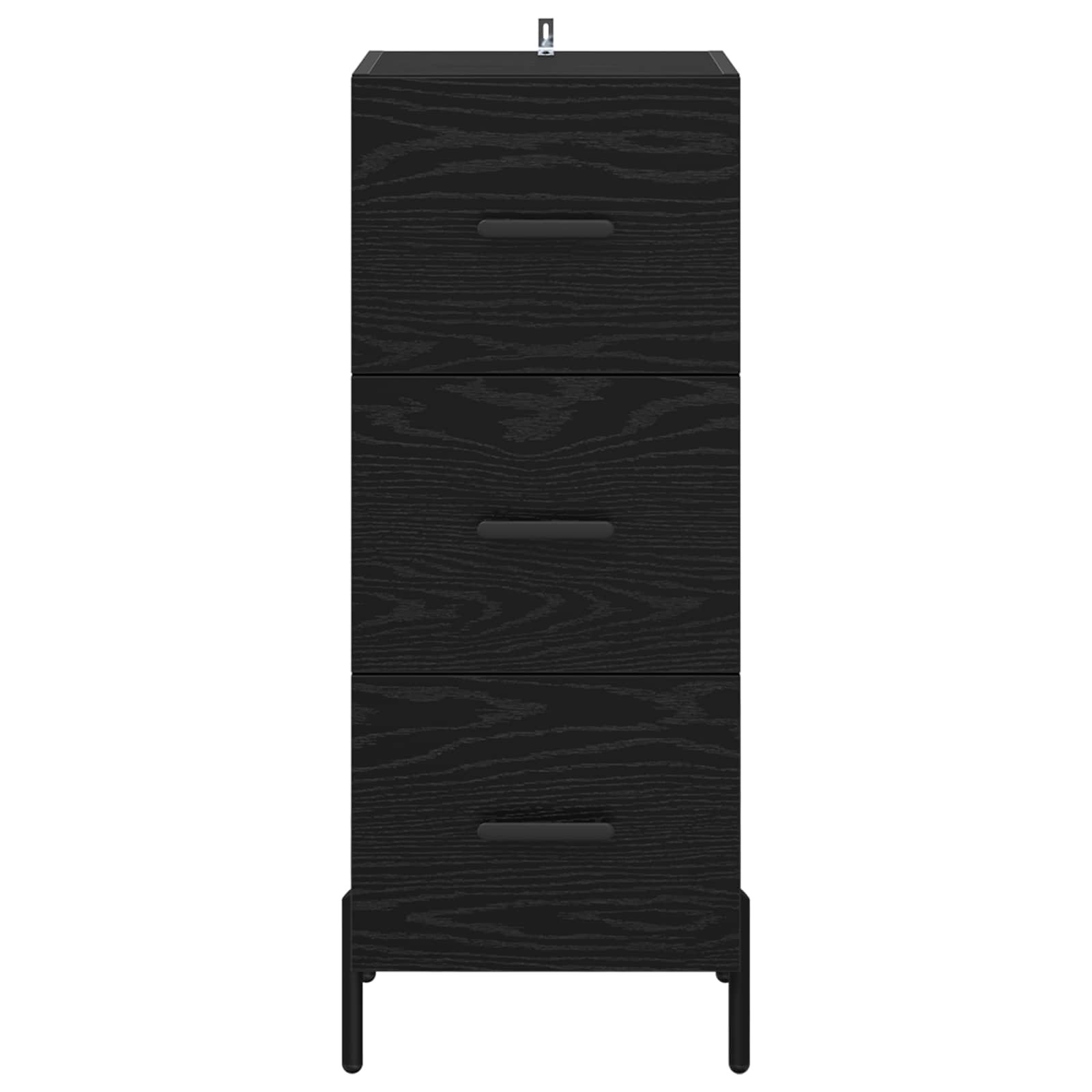vidaXL Sideboard Black oak 34 x 34.5 x 90 cm Engineered Wood 6