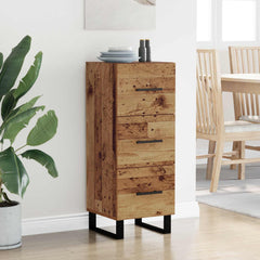 vidaXL Sideboard Old Wood 34.5 x 34 x 90 cm Engineered wood 4