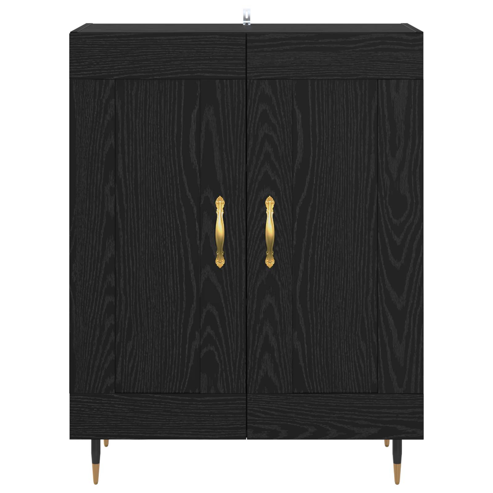 vidaXL Sideboard Black Oak 69.5 x 34 x 90 cm Engineered Wood 6