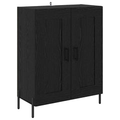 vidaXL Sideboard Black Oak 69.5 x 34 x 90 cm Engineered Wood and Iron 2