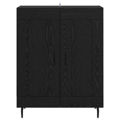 vidaXL Sideboard Black Oak 69.5 x 34 x 90 cm Engineered Wood and Iron 6