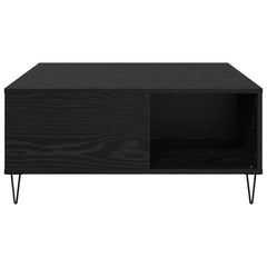 vidaXL Coffee Table Black Oak 80 x 80 x 36.5 cm Engineered Wood 5