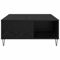 vidaXL Coffee Table Black Oak 80 x 80 x 36.5 cm Engineered Wood 6