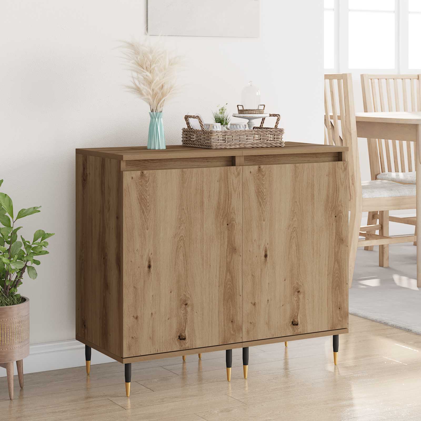 vidaXL Sideboard 2 pcs Artisan Oak 40 x 35 x 70 cm 1