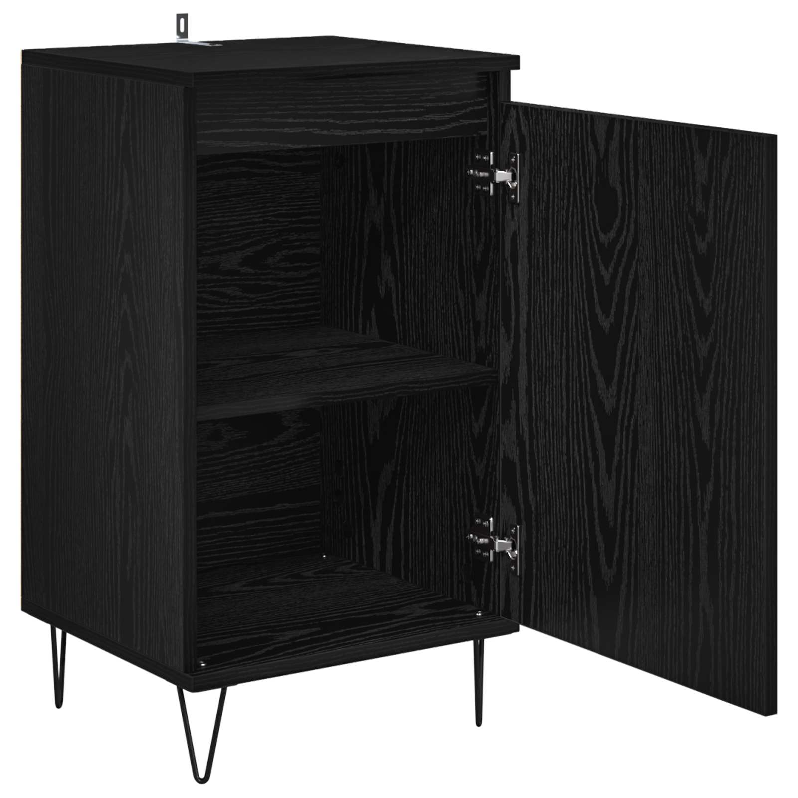 vidaXL Sideboard Black Oak 40 x 35 x 70 cm Engineered Wood 5