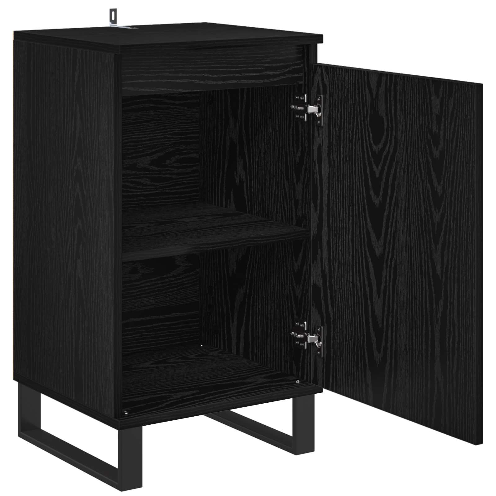 vidaXL Sideboard Black Oak 40 x 35 x 70 cm Engineered Wood 5