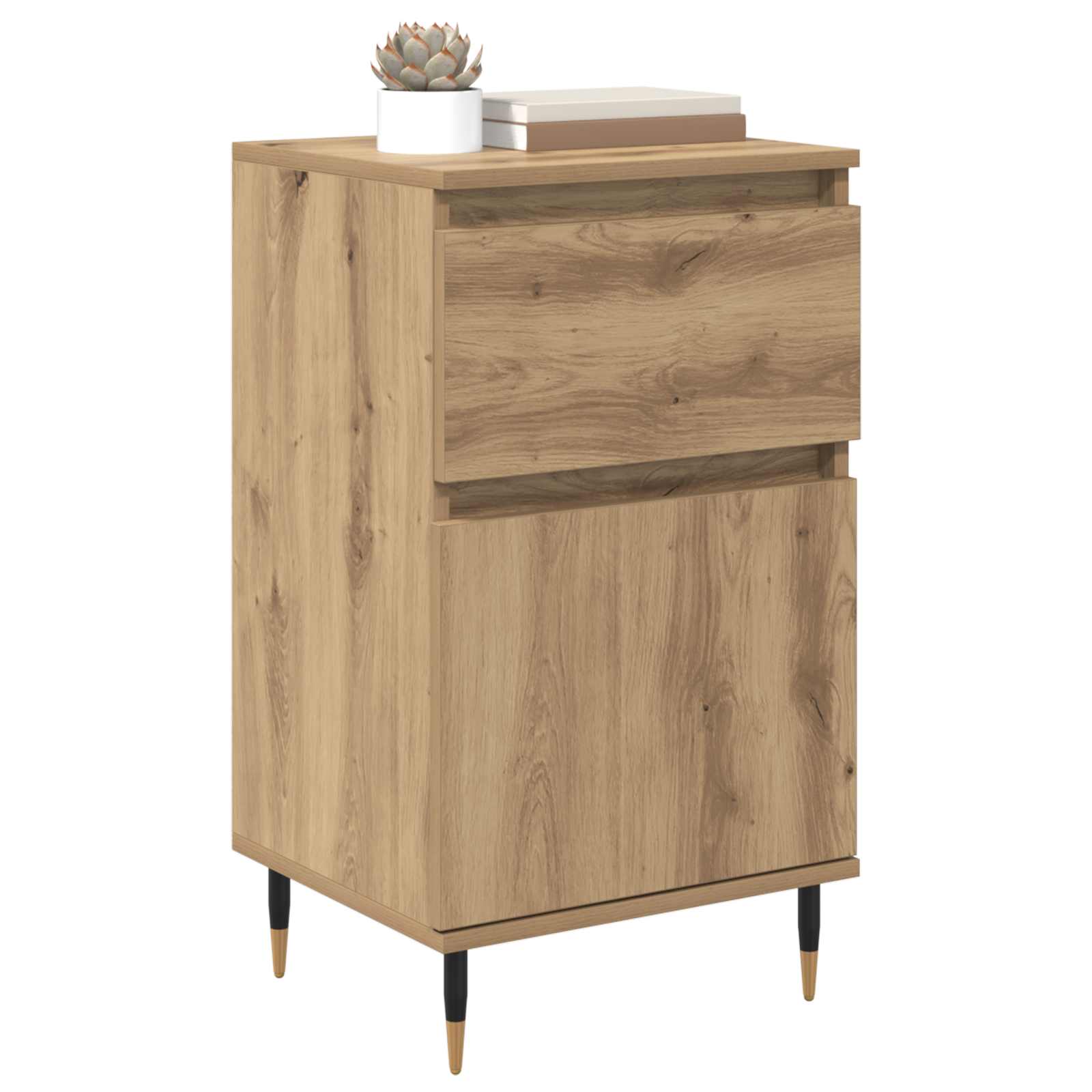 vidaXL Sideboard Artisan Oak 40 x 35 x 70 cm Engineered Wood and Iron 3