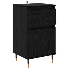 vidaXL Sideboard Black Oak 40 x 35 x 70 cm Engineered Wood and Iron 2