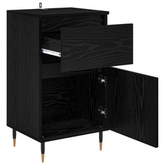 vidaXL Sideboard Black Oak 40 x 35 x 70 cm Engineered Wood and Iron 5