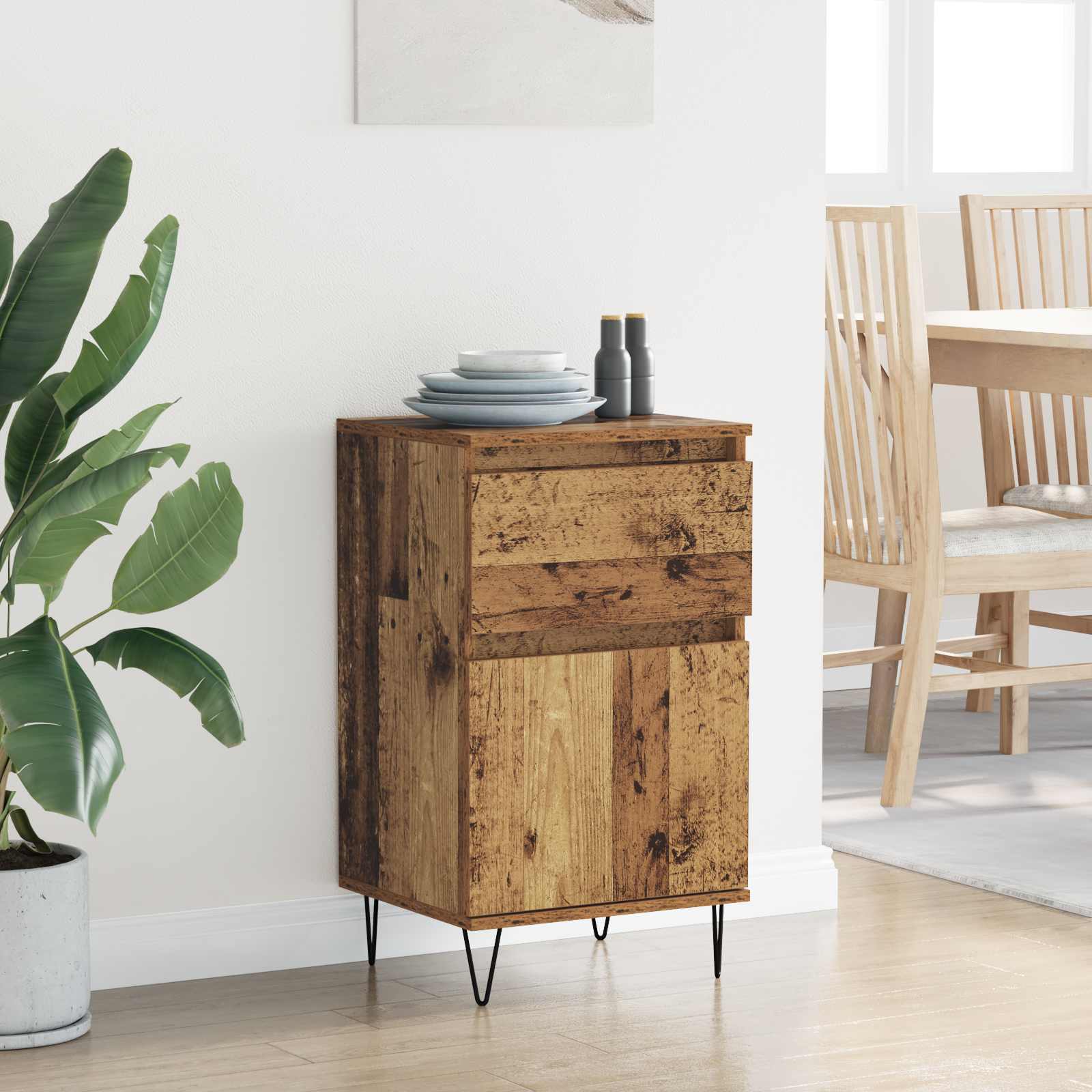 vidaXL Sideboard Old wood 35 x 40 x 70 cm Engineered Wood 4