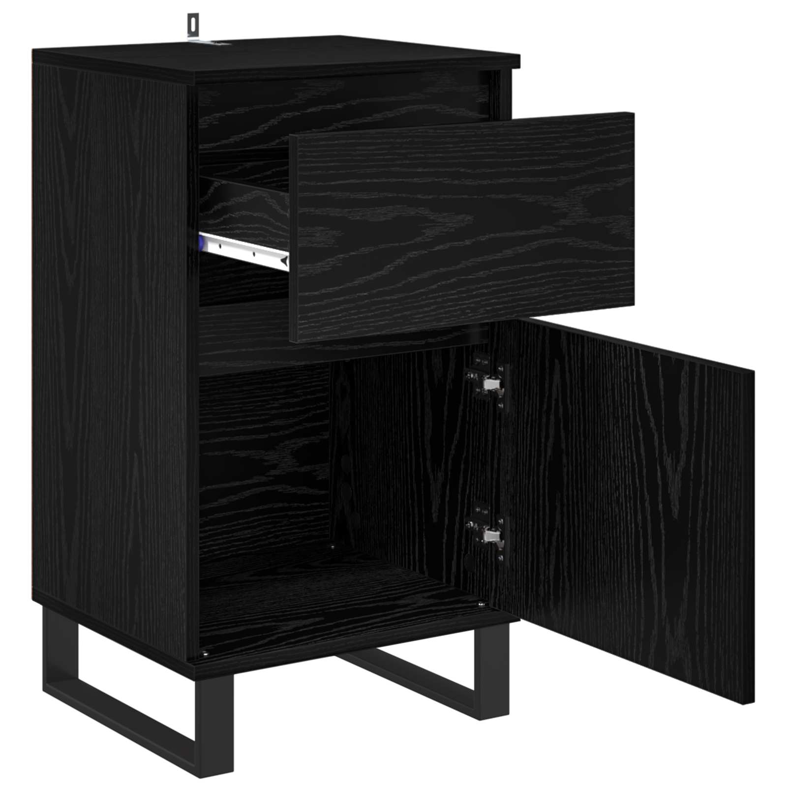 vidaXL Sideboard Black oak 35 x 40 x 70 cm Engineered Wood 5