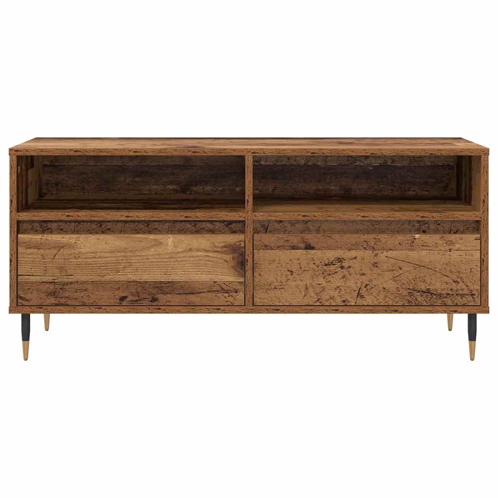 vidaXL TV Cabinet with Drawer Old Wood 100 x 34.5 x 44.5 cm 6