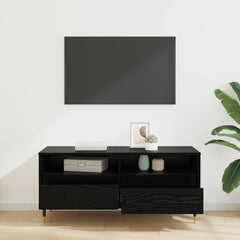 vidaXL TV Cabinet with Drawer Black Oak 100 x 34.5 x 44.5 cm 4