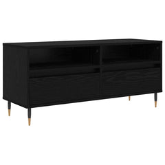 vidaXL TV Cabinet with Drawer Black Oak 100 x 34.5 x 44.5 cm 2