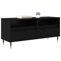 vidaXL TV Cabinet with Drawer Black Oak 100 x 34.5 x 44.5 cm 3