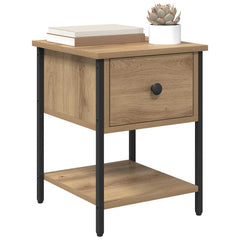 vidaXL Bedside Table Artisan Oak 34 x 35.5 x 45 cm Engineered Wood 3