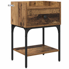 vidaXL Bedside Table 2 pcs Old Wood 40 x 29 x 60 cm Engineered Wood 6