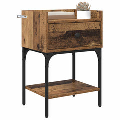 vidaXL Bedside Table 2 pcs Old Wood 40 x 29 x 60 cm Engineered Wood 3