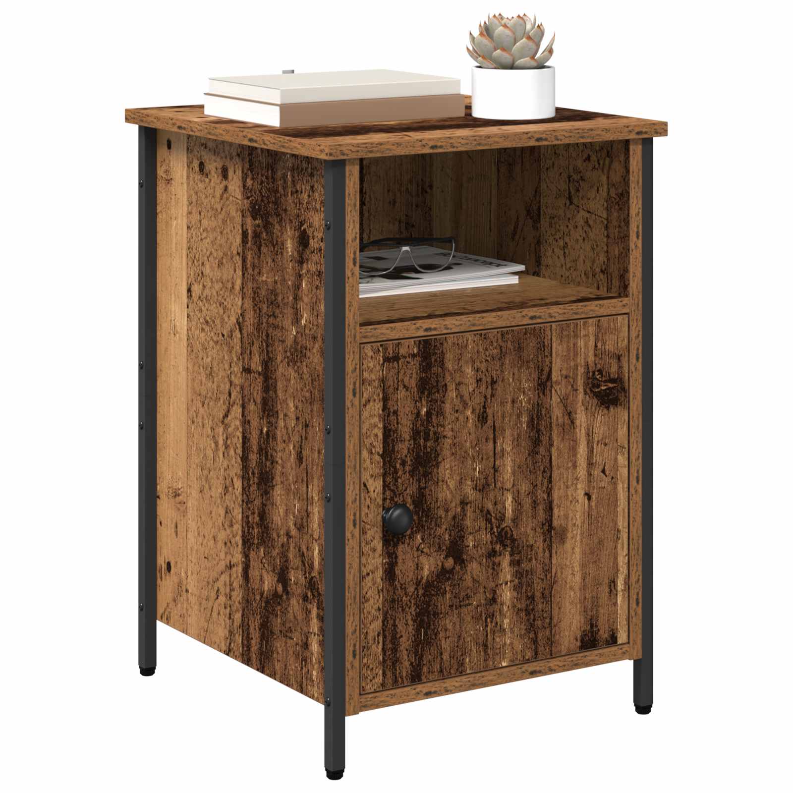 vidaXL Bedside Cabinet 2 pcs Old Wood 40 x 42 x 60 cm Engineered Wood 3