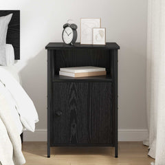 vidaXL Bedside Cabinet Black Oak 40 x 42 x 60 cm Engineered Wood 4