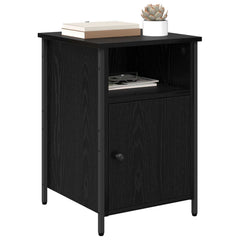vidaXL Bedside Cabinet Black Oak 40 x 42 x 60 cm Engineered Wood 3