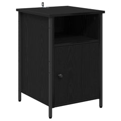 vidaXL Bedside Cabinet 2 pcs Black Oak 40 x 42 x 60 cm Engineered Wood 6