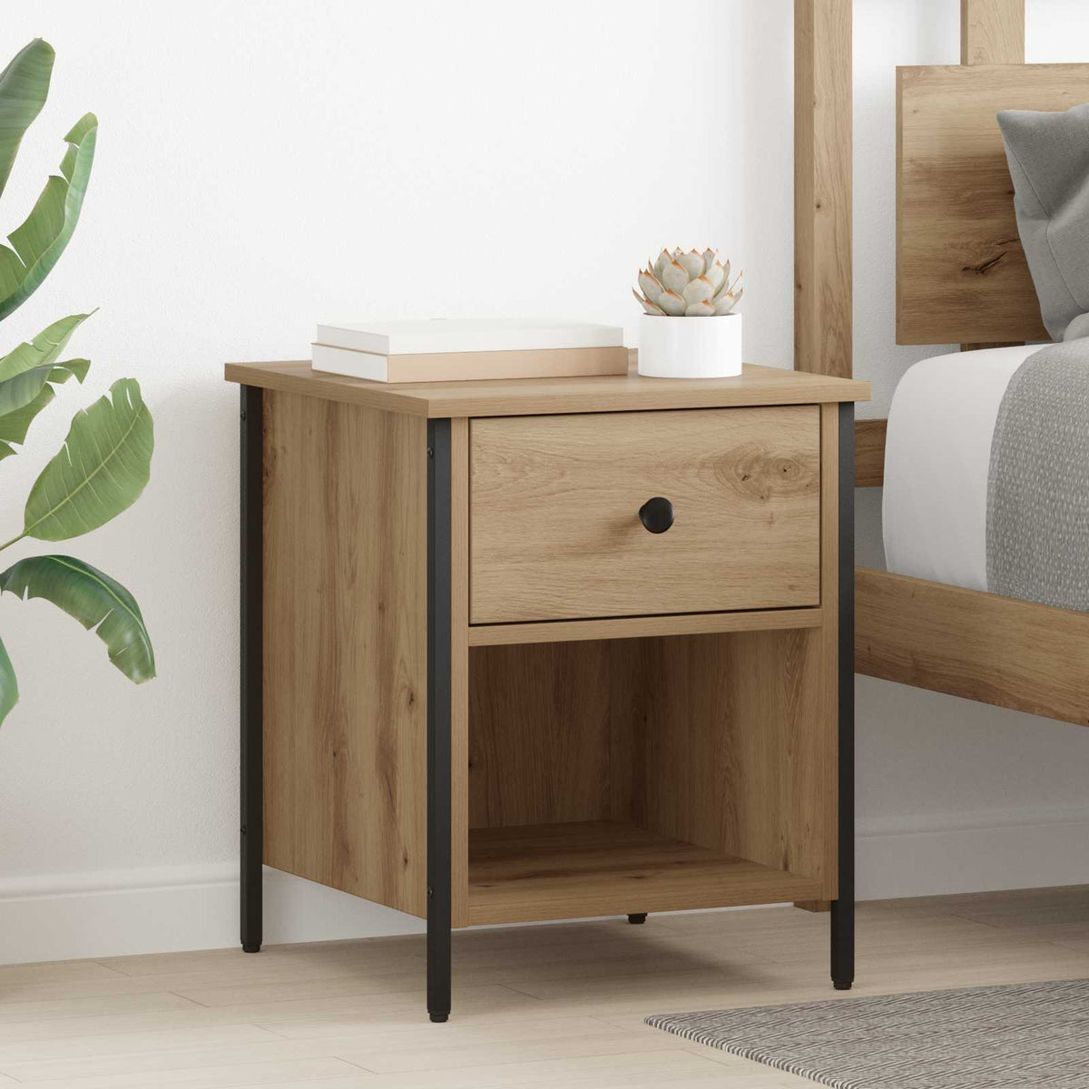 vidaXL Bedside Cabinets 40x42x50 cm Engineered Wood