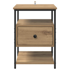 vidaXL Bedside Cabinet Artisan Oak 40 x 42 x 56 cm Engineered Wood 6