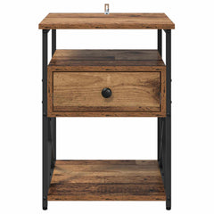 vidaXL Bedside Cabinet Old Wood 40 x 42 x 55 cm Engineered Wood 6