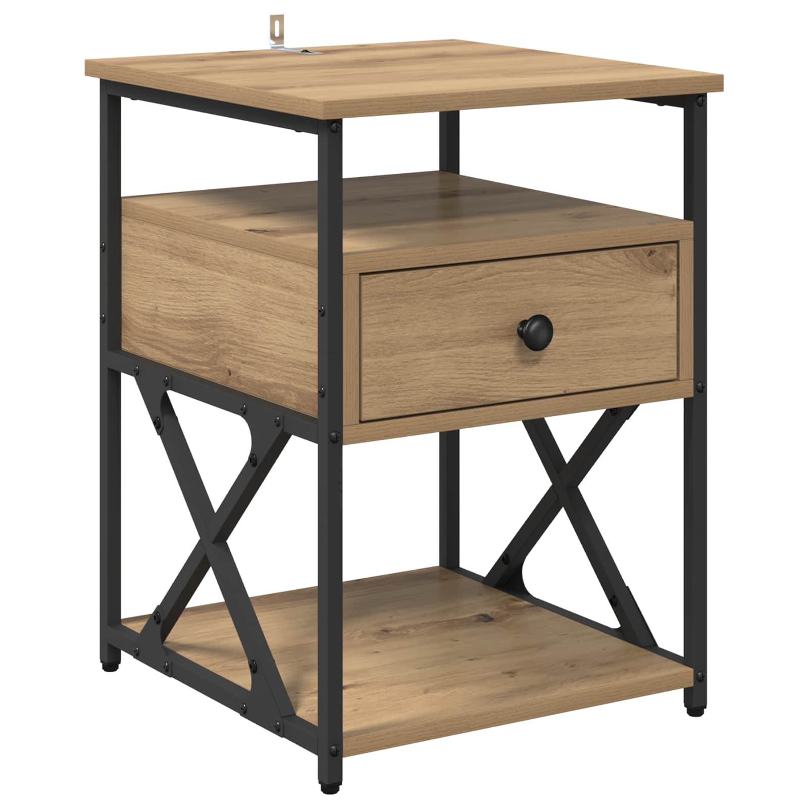vidaXL Bedside Cabinet Artisan Oak 40 x 42 x 55 cm Engineered Wood 2
