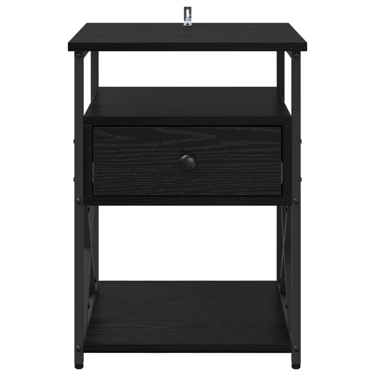 vidaXL Bedside Cabinet Black Oak 40 x 42 x 55 cm Engineered Wood 6