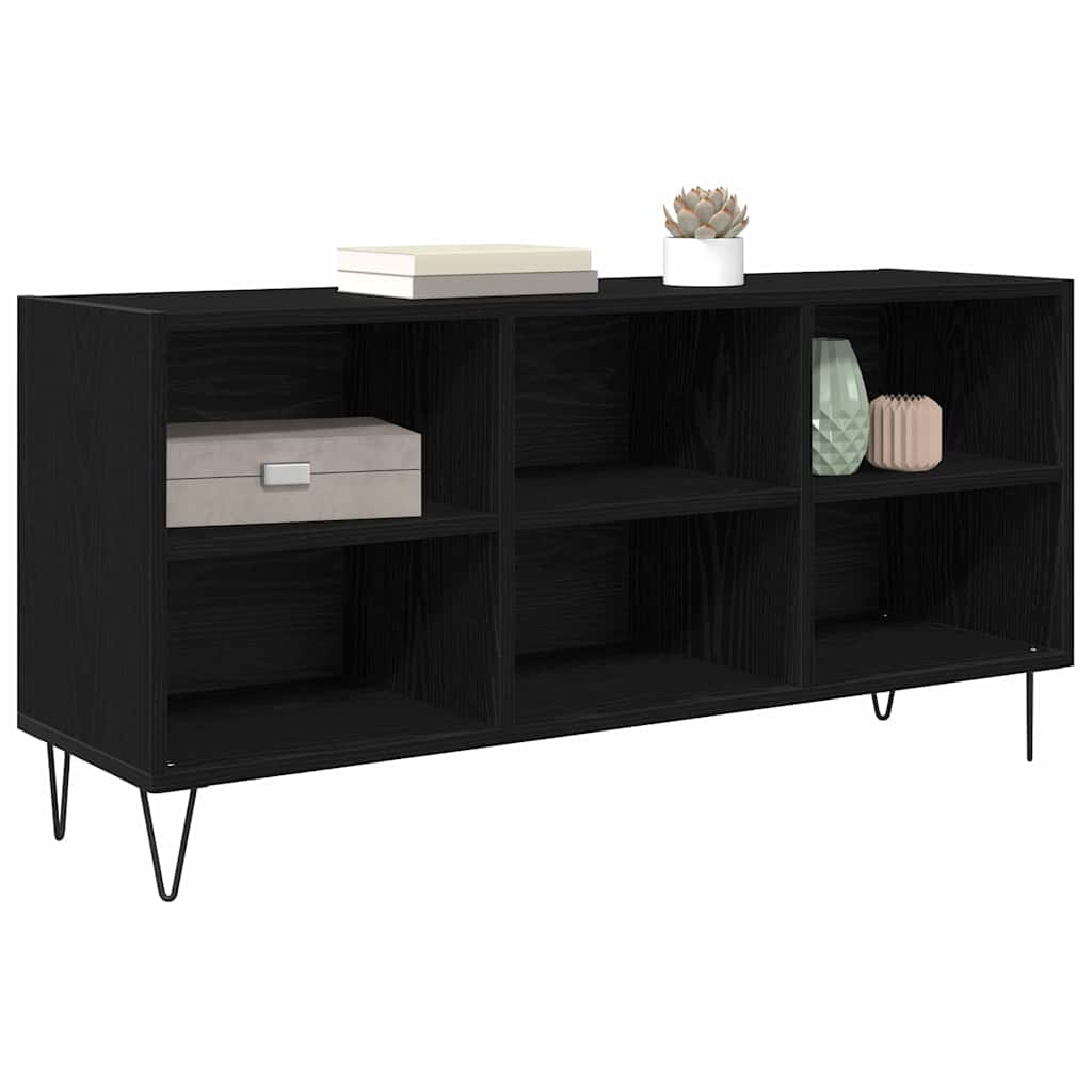 TV Cabinet 103,5x30x50 cm Engineered Wood Black oak