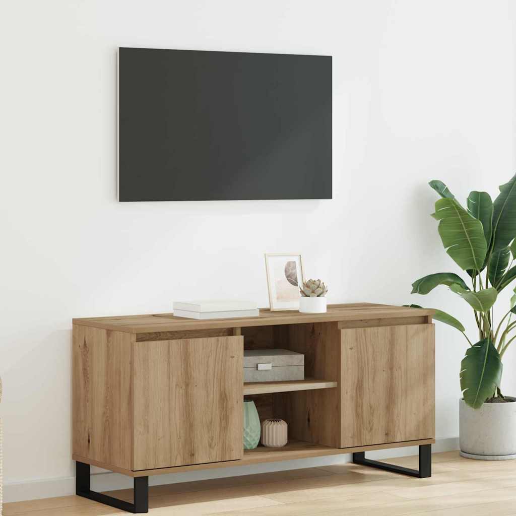 vidaXL TV Cabinet 104 x 35 x 50 cm Artisan Oak Engineered Wood 1