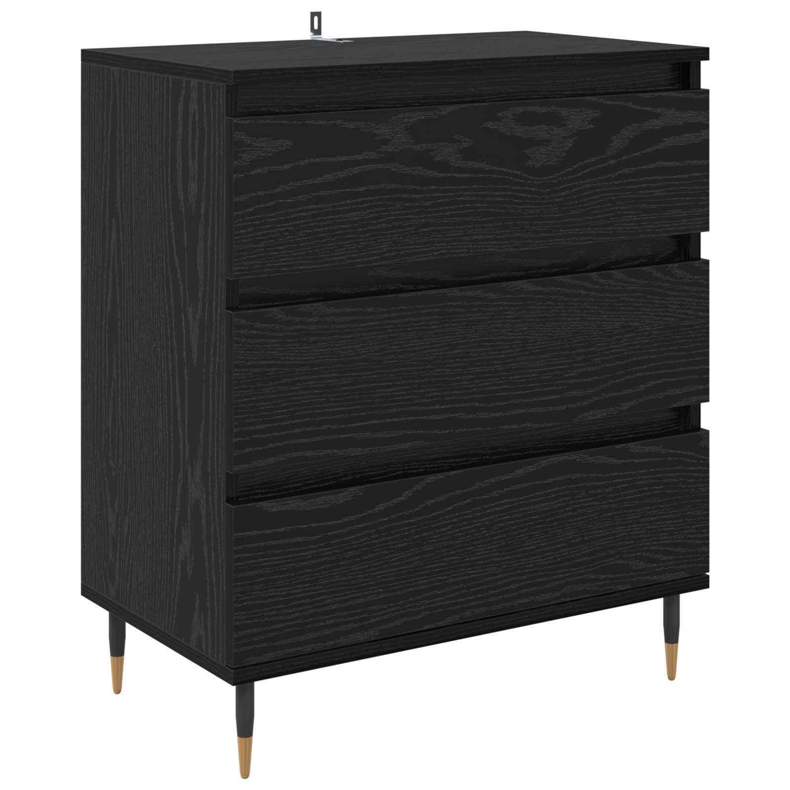 vidaXL Sideboard Black Oak 60 x 35 x 70 cm Engineered Wood 2