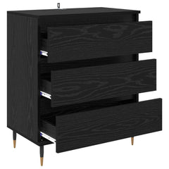 vidaXL Sideboard Black Oak 60 x 35 x 70 cm Engineered Wood 5