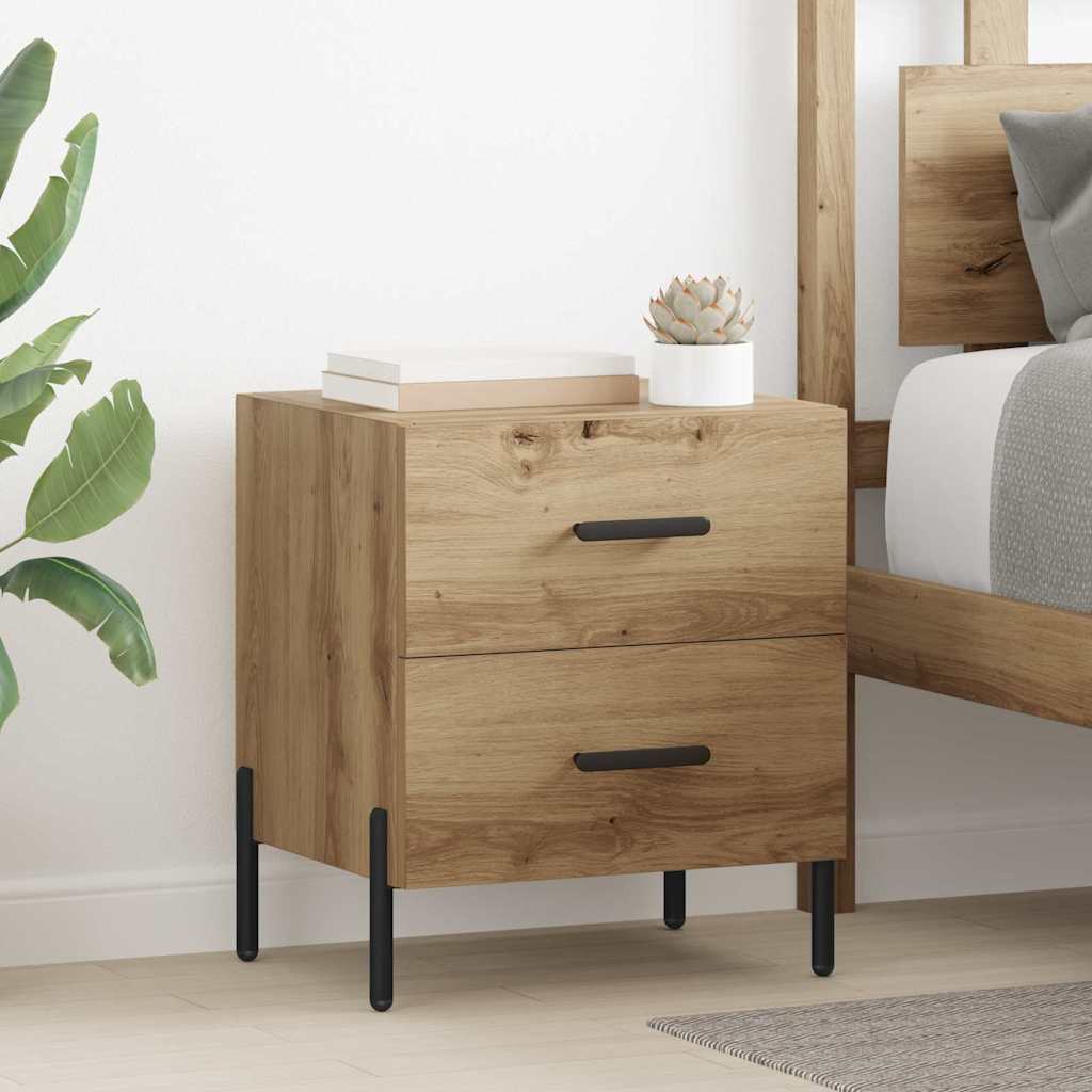 vidaXL Bedside Cabinet 2 pcs Artisan Oak 40 x 35 x 47.5 cm 1