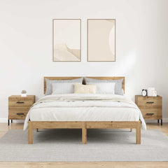 vidaXL Bedside Cabinet 2 pcs Artisan Oak 40 x 35 x 47.5 cm 4